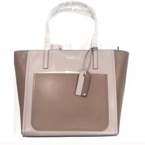 Kate Spade Color block pocket Leather Tote